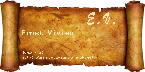 Ernst Vivien névjegykártya